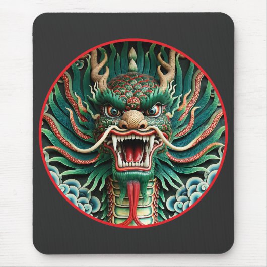 Japanische Drachen- und chinesisch-buddhistische T Mousepad (Vorne)
