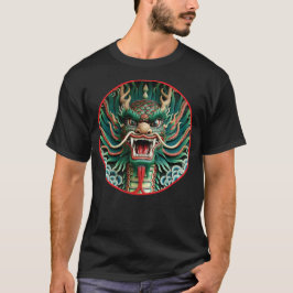 Japanische Drachen- und chinesisch-buddhistische T T-Shirt