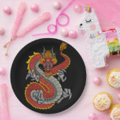 japanische Drachendarstellung Pappteller (Party)