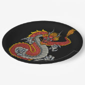 japanische Drachendarstellung Pappteller (Schrägansicht)