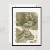 Japanische Drachenmalerei c. 1700er Postkarte (Vorne/Hinten)