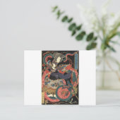 Japanische Drachenmalerei um 1860 Postkarte (Stehend Vorderseite)