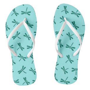 Japanische Drachenmuster, Türkis und Aqua Badesandalen