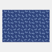 Japanische Dragonfly-Muster, Marine. Korallen, grü Geschenkpapier Set (Vorderseite)