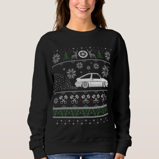 Japanische Drifting Drift Car Liebe Ugly Chri Sweatshirt (Vorderseite)