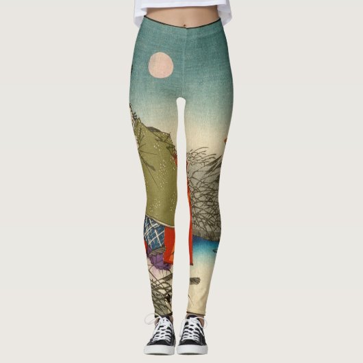 JAPANISCHE DRUCKDRUCKER Leggings (Vorderseite)