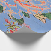 JAPANISCHE DRUCKKOLLAGE BLAUE Wrapping Paper Geschenkpapier (Ecke)