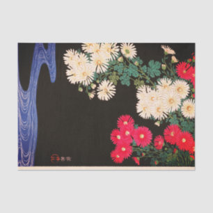 JAPANISCHE DRUCKSTREAM UND BLUME Tissue Seidenpapier
