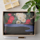 JAPANISCHE DRUCKSTREAM UND BLUME Tissue Seidenpapier (Geschenk)