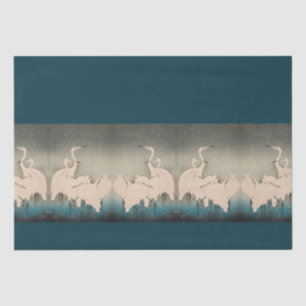 Japanische Egrets in Snow Wildlife Asia Tissue Pap Seidenpapier