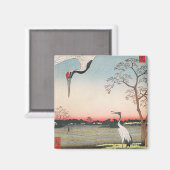 Japanische Egrets Magnet (Vorderseite/Rückseite)