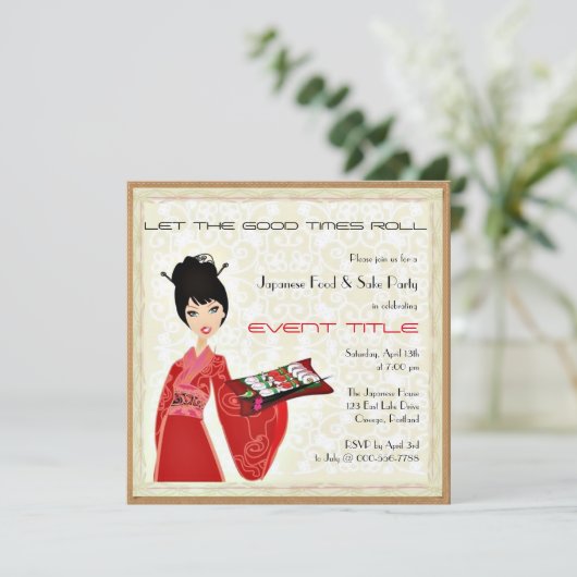 Japanische Einladung (Stehend Vorderseite)