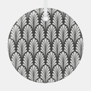 Japanische Eleganz: Zierisches Vintages Muster Ornament Aus Glas