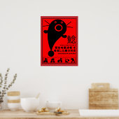 Japanische Erdbebenmythologie Poster (Küche)