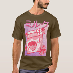 Japanische Erdbeermilch Erdbeere Shake 90er Japa T-Shirt