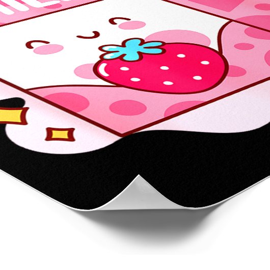 Japanische Erdbeermilch - Nk Erdbeermilch-Shake Poster (Ecke)