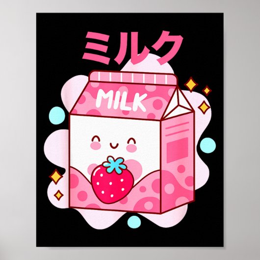 Japanische Erdbeermilch - Nk Erdbeermilch-Shake Poster (Vorne)