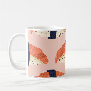 Japanische Essenssuschi Seamless Illustration Kaffeetasse