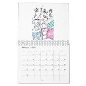 Japanische Etegami-Kalander Kalender (Feb 2027)