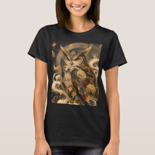 Japanische Eulen-Kunst Traditionelles Eulen-Schu T-Shirt