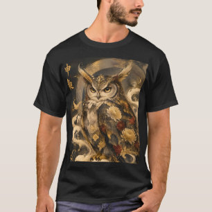 Japanische Eulen-Kunst Traditionelles Eulen-Wäch T-Shirt