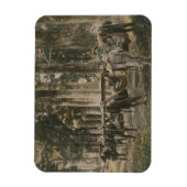 Japanische Familie, die in Wurfen befördert wird,  Magnet (Vertikal)