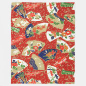 Japanische Fans in Rot Fleecedecke (Vorderseite)