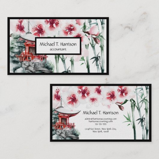 Japanische Farbe Visitenkarte (Vorne/Hinten)
