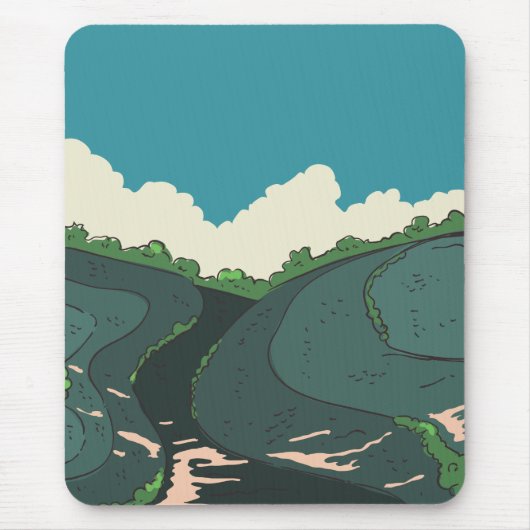 Japanische Felder Mousepad (Vorne)
