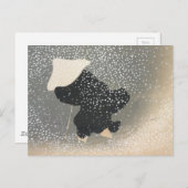 JAPANISCHE FIGURE IN DER SCHNEEPOSTKARTE POSTKARTE (Vorne/Hinten)