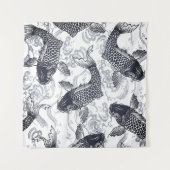 JAPANISCHE FISCH-SCHWIMMEN-GRAFIK-TAPISSERIE WANDTEPPICH (Vorderseite (Horizontal))