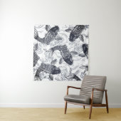 JAPANISCHE FISCH-SCHWIMMEN-GRAFIK-TAPISSERIE WANDTEPPICH (Beispiel)