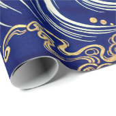 JAPANISCHE FISCHE IN SCHWELLENWELLEN Wrapping Pape Geschenkpapier (Rolleneckpunkt)