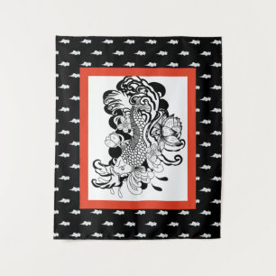 JAPANISCHE FISCHE MIT KLEINEM PATTER WANDTEPPICH