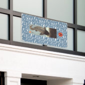 JAPANISCHE FISCHE MIT KUNDENGEBUNDENER FAHNE BANNER (Äußeres Gebäude)