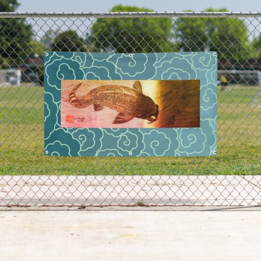 JAPANISCHE FISCHE MIT WELLENPATTERN BANNER (Insitu)