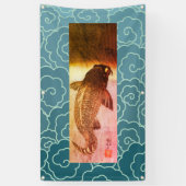 JAPANISCHE FISCHE MIT WELLENPATTERN BANNER (Vertikal)