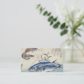 JAPANISCHE FISCHE und GARNELE Visitenkarte (Stehend Vorderseite)