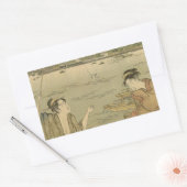 Japanische Fischer Rechteckiger Aufkleber (Umschlag)