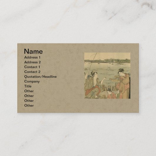 Japanische Fischer Visitenkarte (Vorderseite)