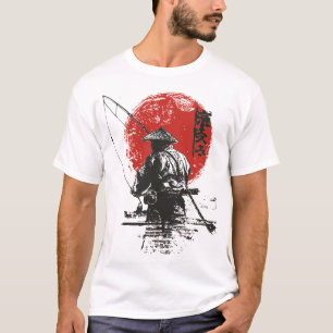 Japanische Fischerkunst   Red Sun Print   Asian Fi T-Shirt