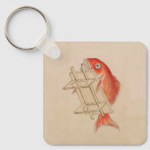 Japanische Fischjokai (Wedding Scroll) Schlüsselanhänger (Vorderseite)