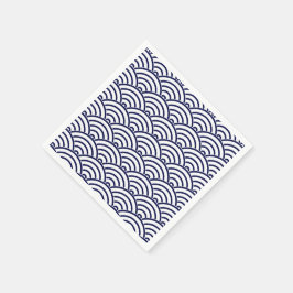 Japanische Fischskala Koinobori in Delft Blue Serviette