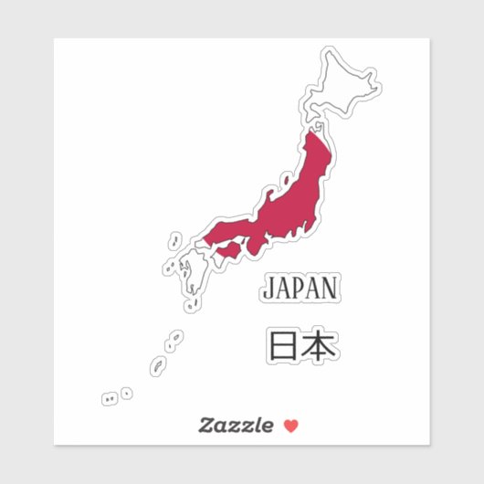Japanische Flag-Karte Aufkleber (Blatt)