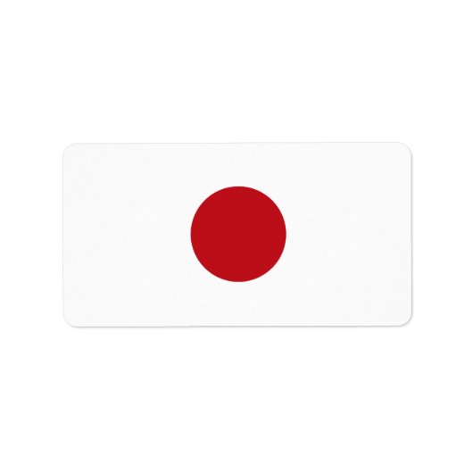 Japanische Flagge Adressaufkleber (Vorne)