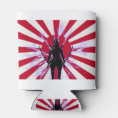 Japanische Flagge & Aufstieg Sun Samurai Warrior Dosenkühler (Rückseite)