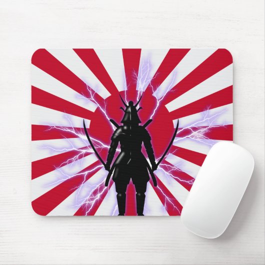 Japanische Flagge & Aufstieg Sun Samurai Warrior Mousepad (Mit Mouse)