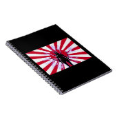 Japanische Flagge & Aufstieg Sun Samurai Warrior Notizblock (Rechte Seite)