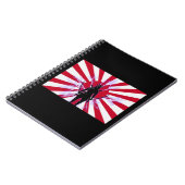 Japanische Flagge & Aufstieg Sun Samurai Warrior Notizblock (Linke Seite)
