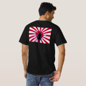 Japanische Flagge & Aufstieg Sun Samurai Warrior T-Shirt (Schwarz voll)